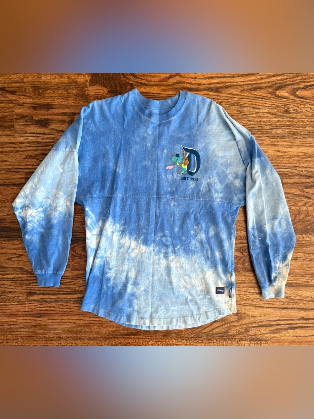 Disney Spirit Jersey Stitch Hawaiian blue tie dye Disneyland shirt size XS - Picture 2 of 8
